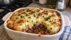 コストコのマッシュポテトで簡単！ミートソース＆チーズの「マッシュポテトグラタン」をトースターで