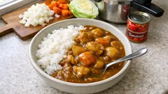 市販ルーでもコク深く：圧力鍋×無水で作る濃厚チキンカレー
