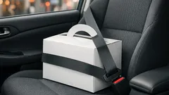 ドーナツの箱が車で倒れる問題はシートベルトで解決できる