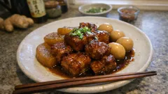 クックフォーミーにお任せ：焼き目ひとつで豚バラ角煮がホロホロに