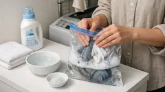 ジッパー付き保存袋で少量洗濯する方法｜ハンカチ1枚でも水をムダにしない