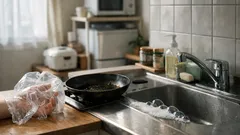 食パンの袋、捨てる前に一度だけ使ってみて 油汚れがサッと落ちるキッチン小技