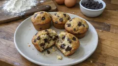 しっとり＆ふんわりが安定する：卵をしっかり泡立てて作るチョコチップマフィン